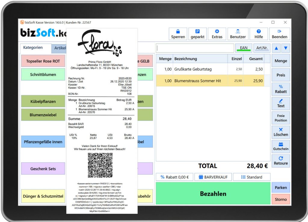 Die beliebte Registrierkasse für Kleingewerbe