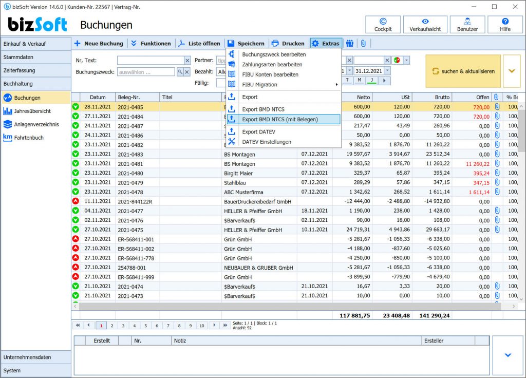 Büromanagementsoftware von bizSoft